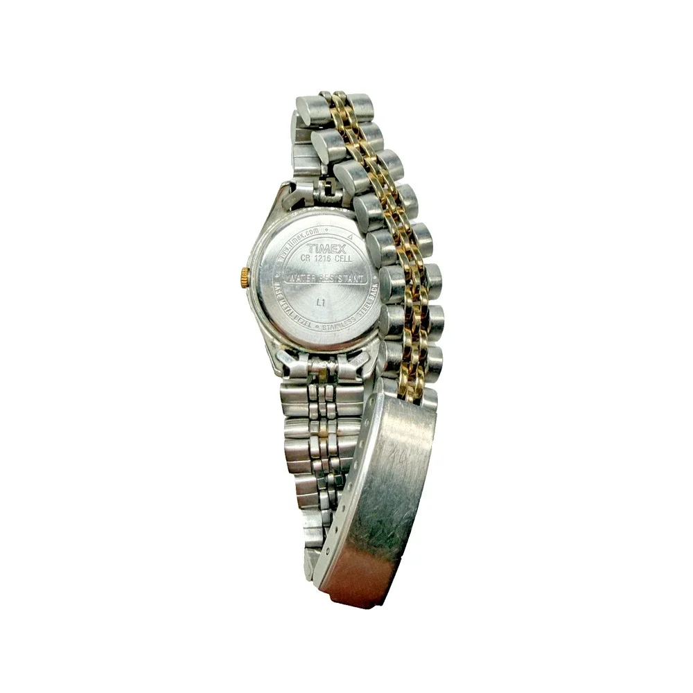 Vintage Timex Indiglo Women’s Watch Silver/Gold Tone,Date,Presidential Bracelet